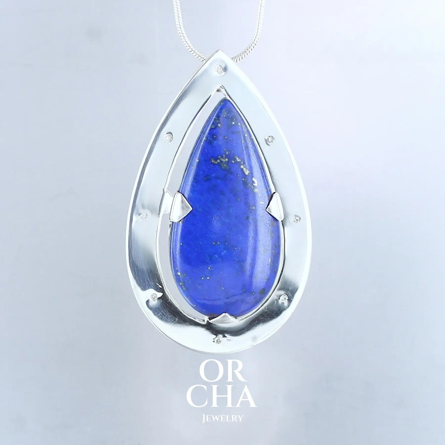 Pendentif en argent avec Lapis lazuli - Elven