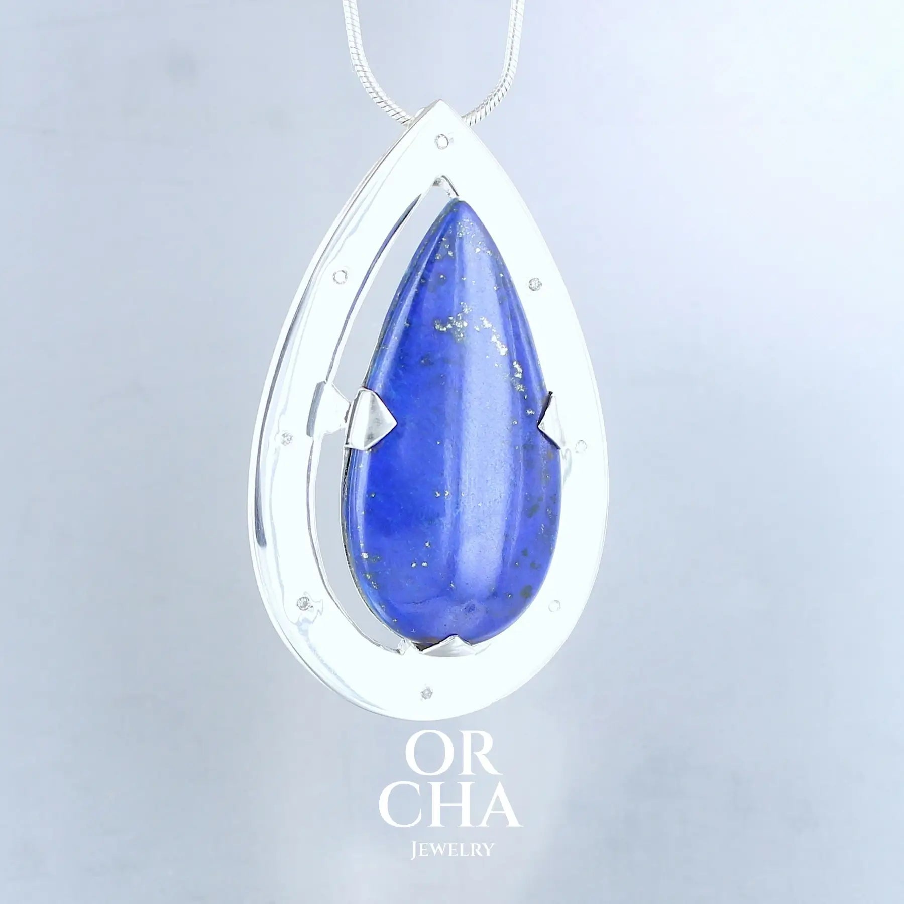 Pendentif en argent avec Lapis lazuli - Elven