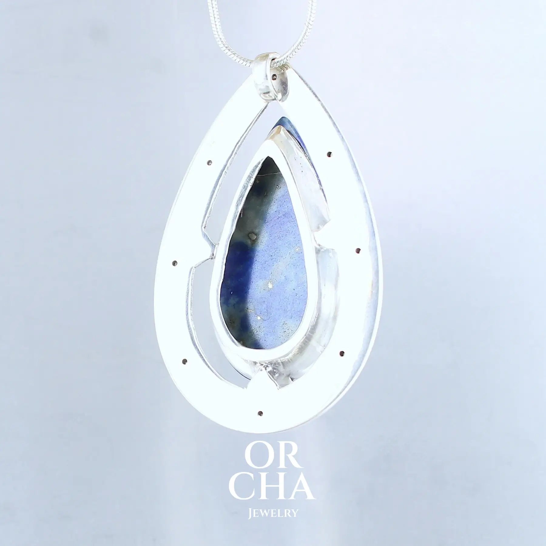 Pendentif en argent avec Lapis lazuli - Elven