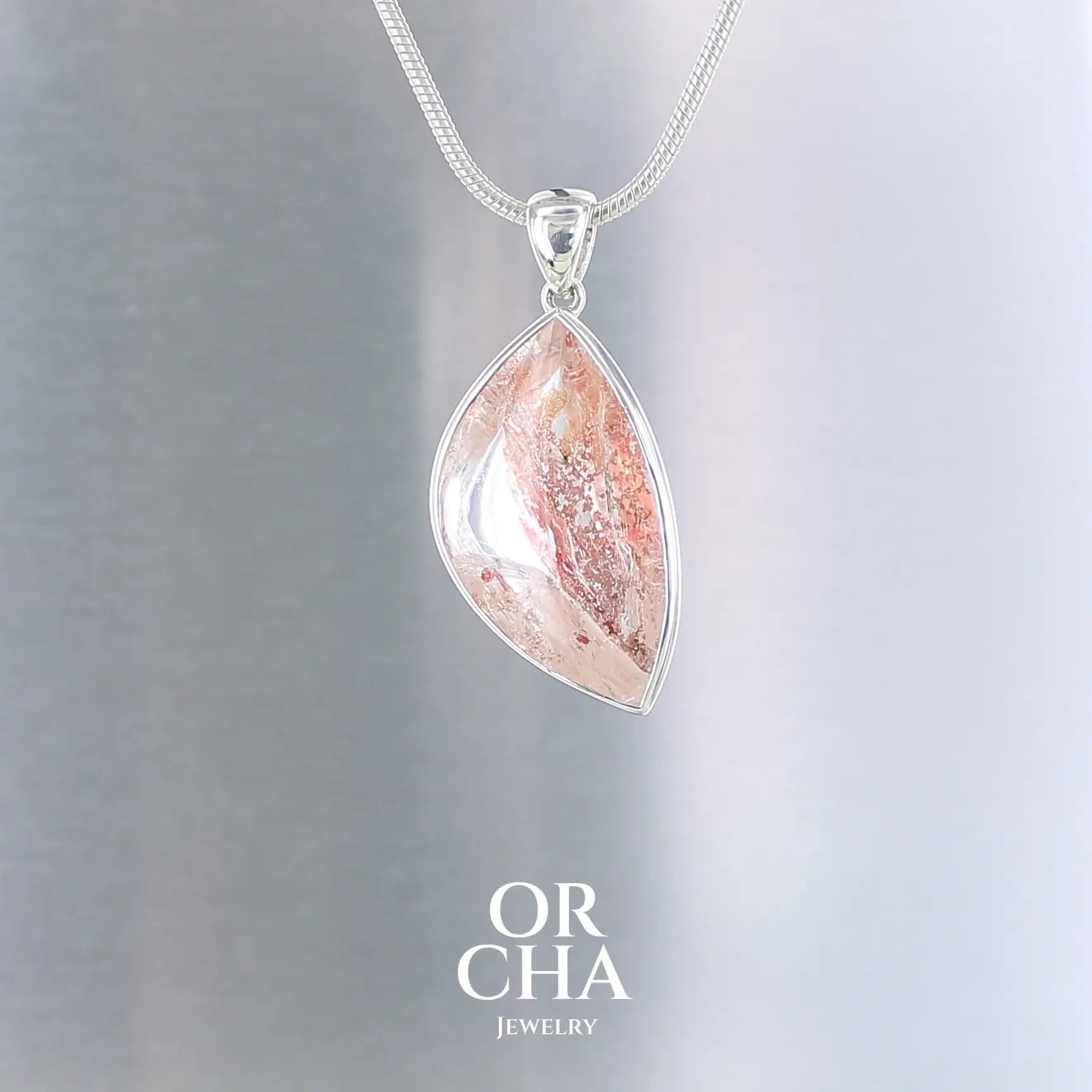 Pendentif en argent avec Quartz Hématoïde - Essential