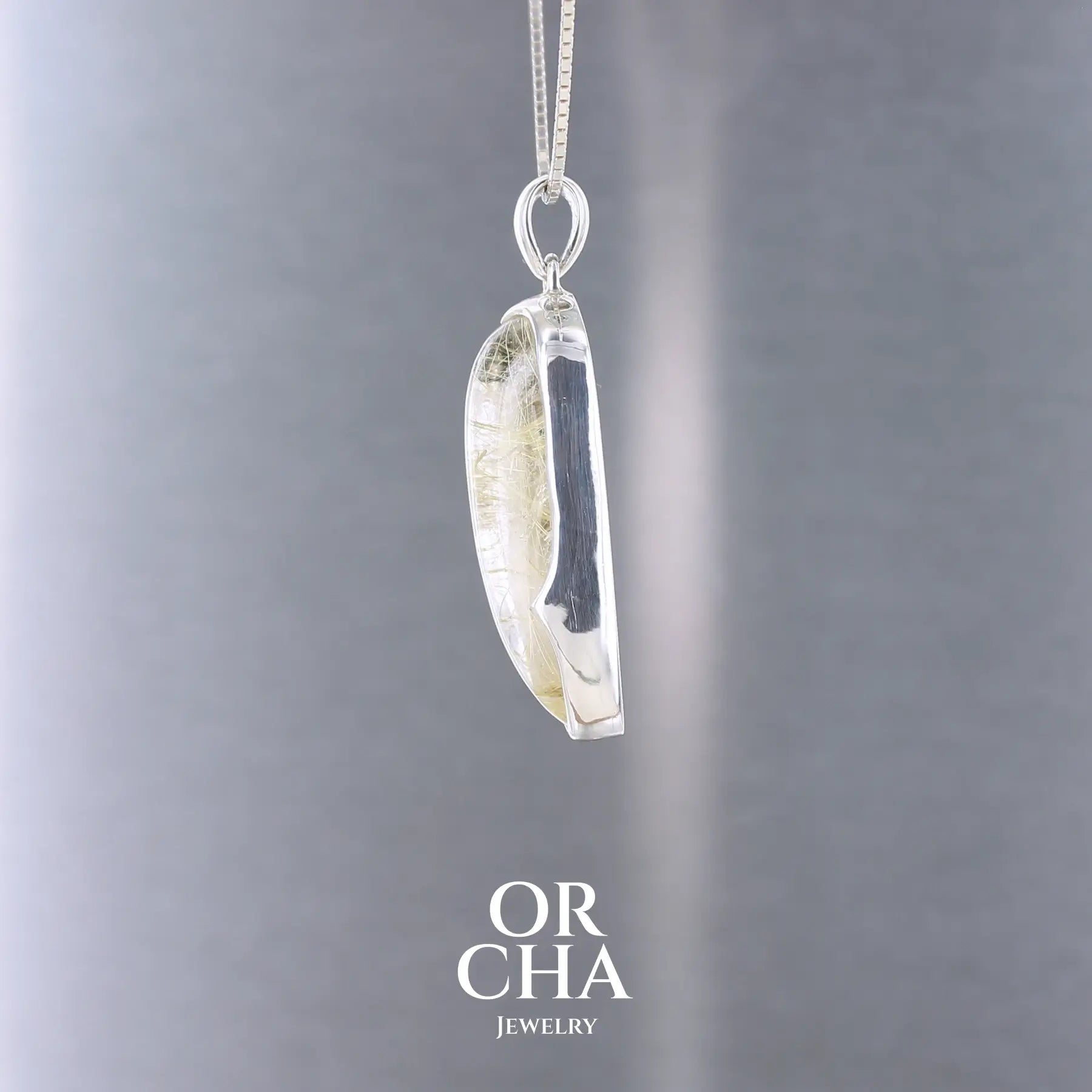 Pendentif en argent avec Quartz rutile - Orcha