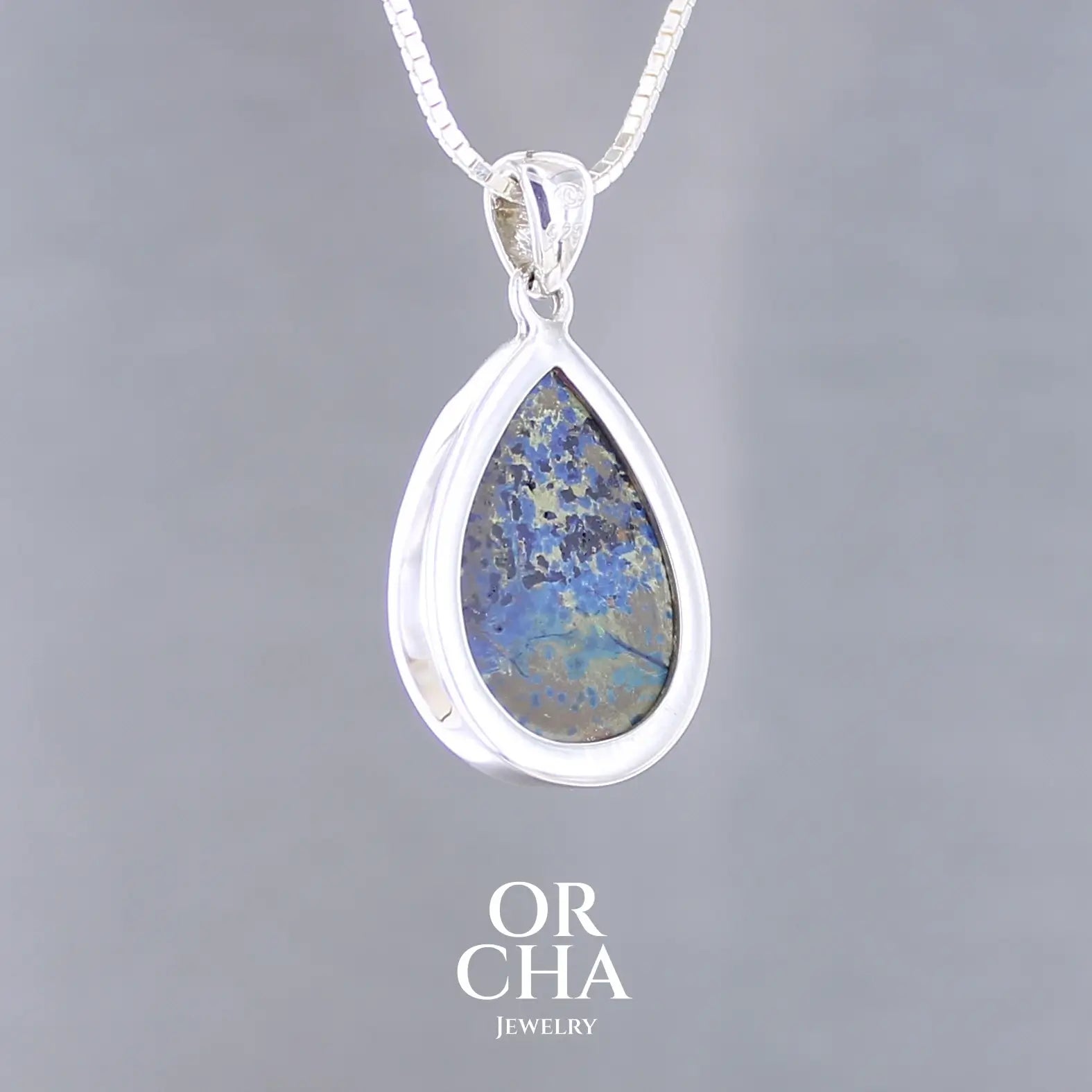 Pendentif en argent avec Azurite - Essential
