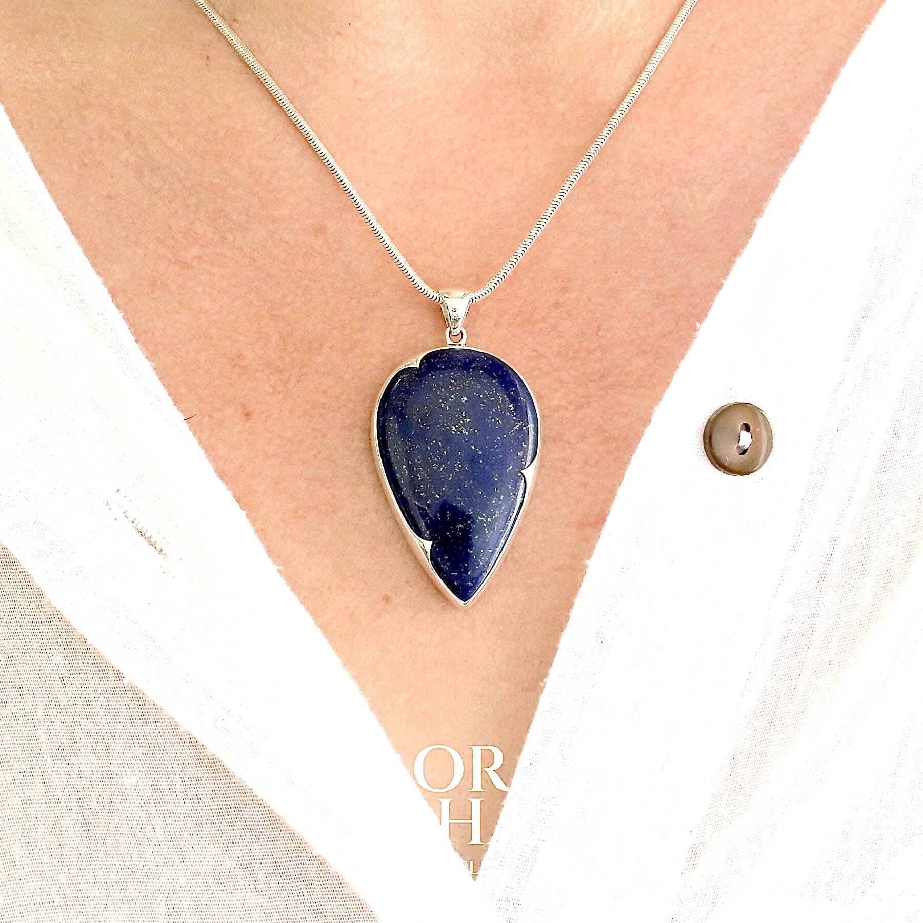 Pendentif en argent avec Lapis lazuli - Orcha