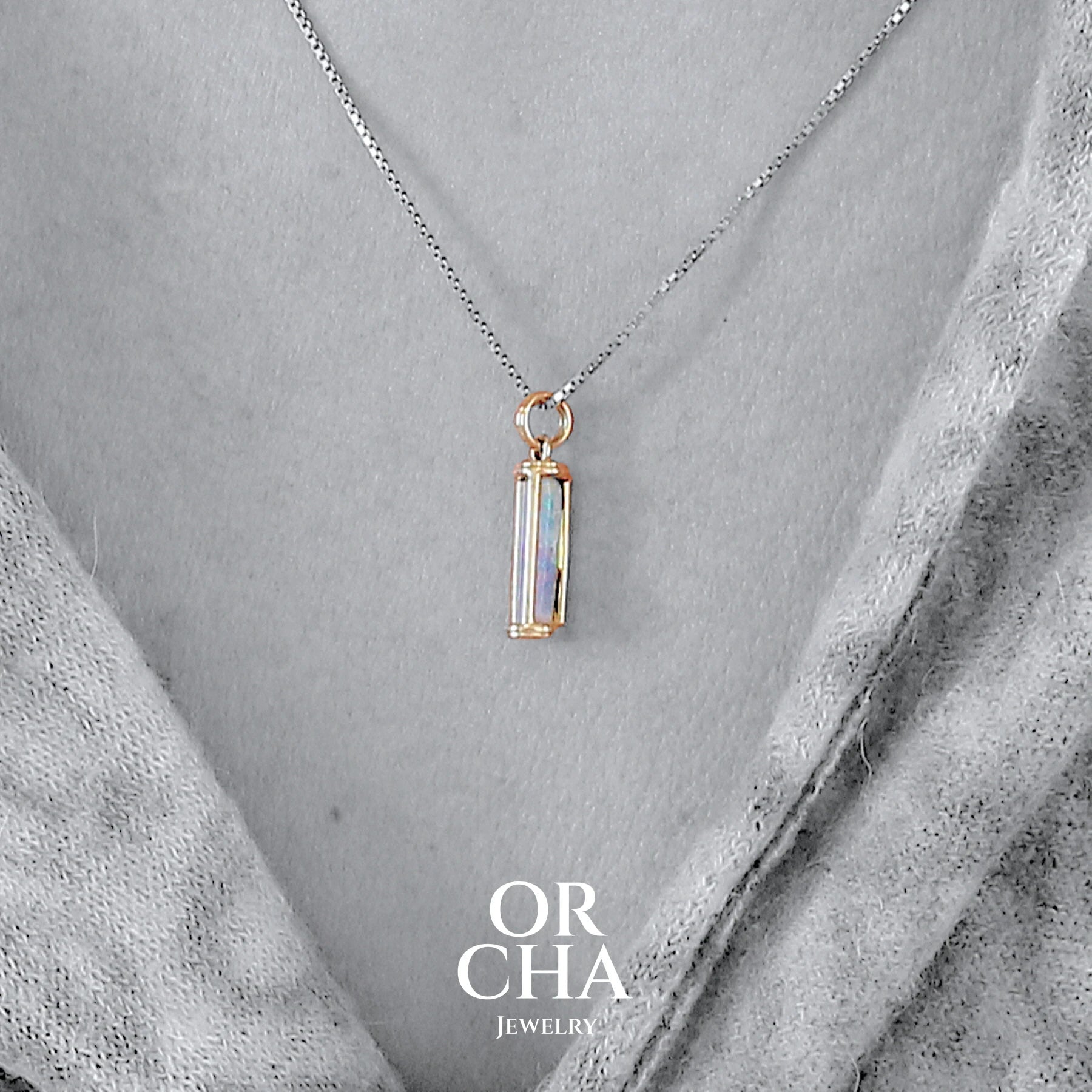 Pendentif or avec Opale - Orcha's Gold